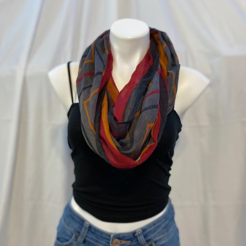 Gray/Colored Infinity Scarf